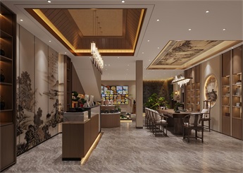 绍兴休闲餐饮会所装修设计案例效果图